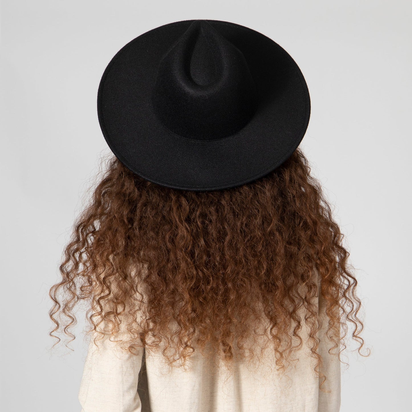 Women's Faux Felt Wide Brim Fedora