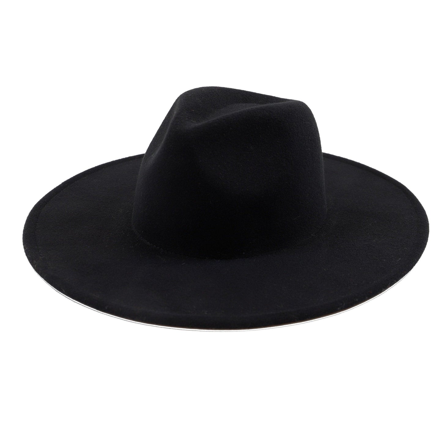 Women's Faux Felt Wide Brim Fedora