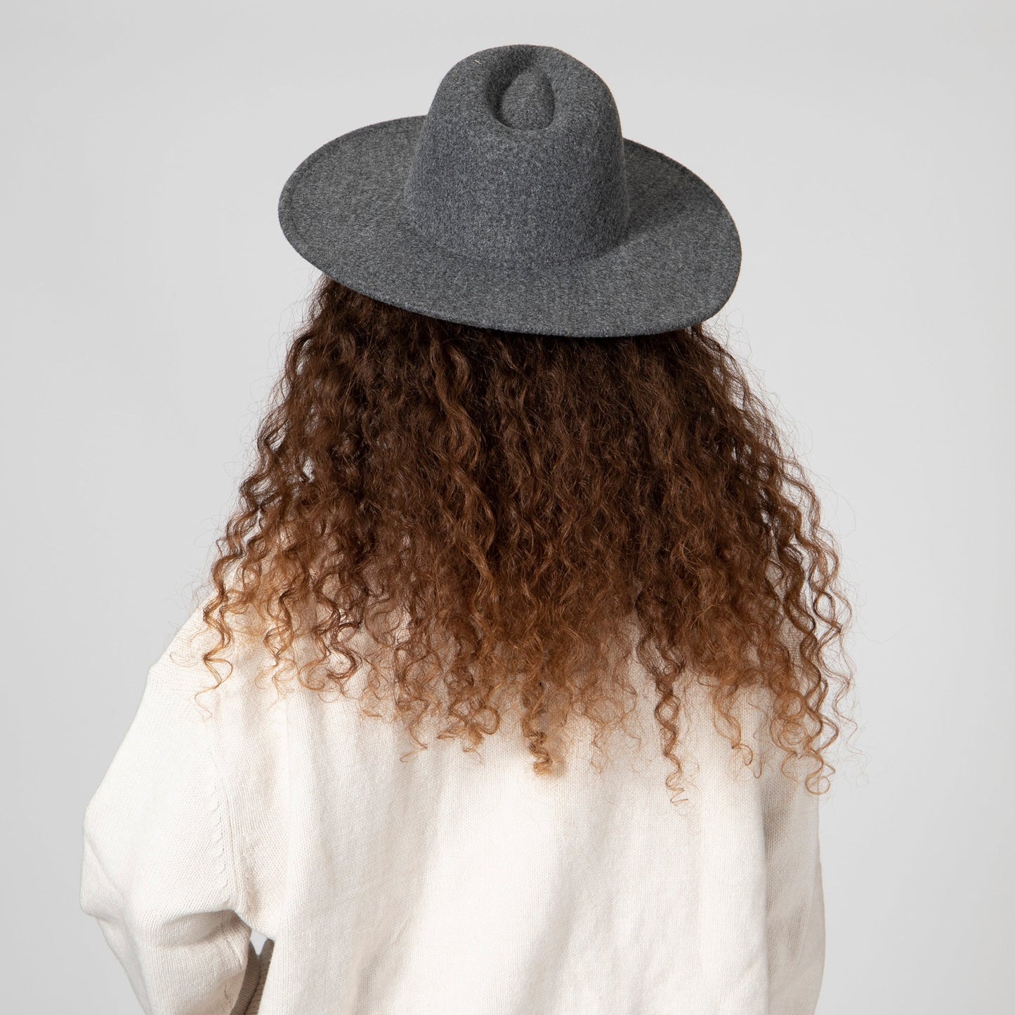 Women's Faux Felt Wide Brim Fedora