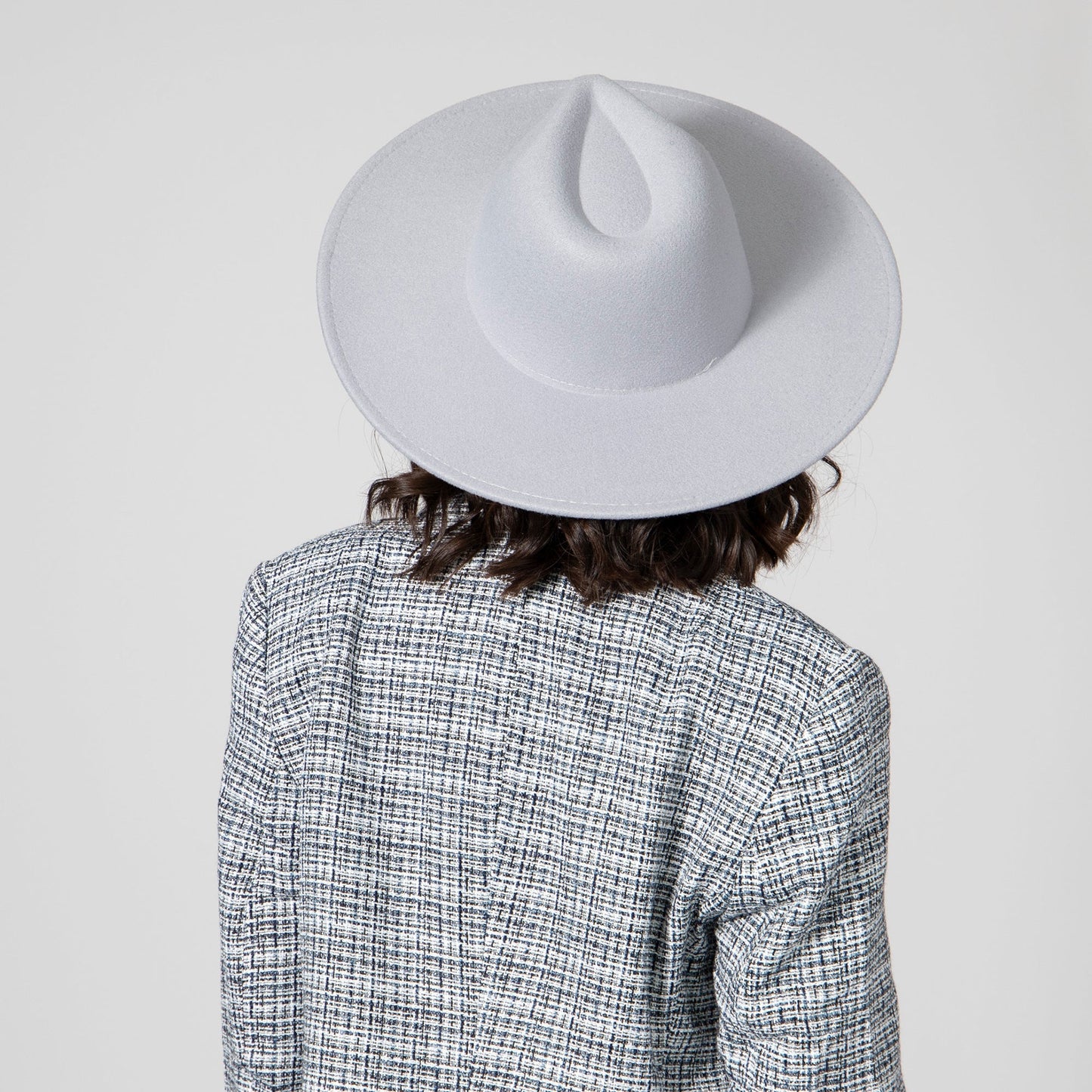 Women's Faux Felt Wide Brim Fedora
