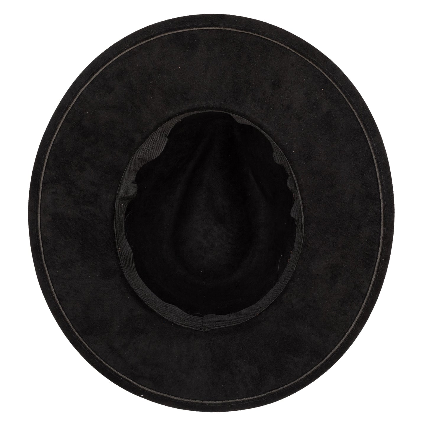 Faux Suede Fedora With Tassel Back Bow