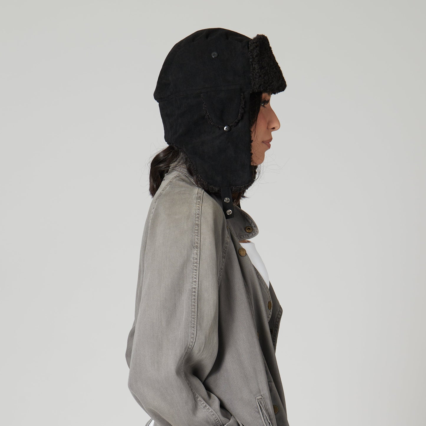 Faux Suede Trapper