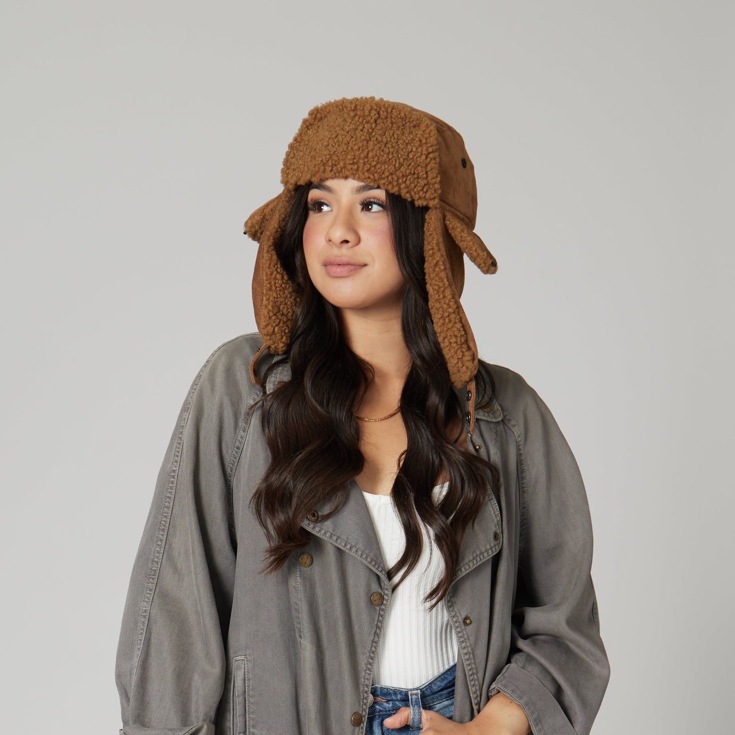 Faux Suede Trapper