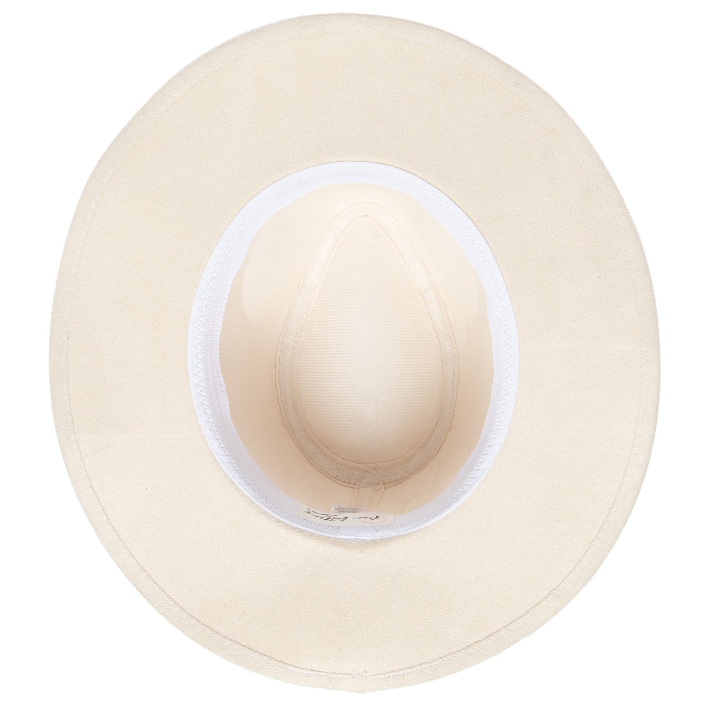 Cut & Sew Faux Suede Floppy Fedora Wrapped Back Knot Trim