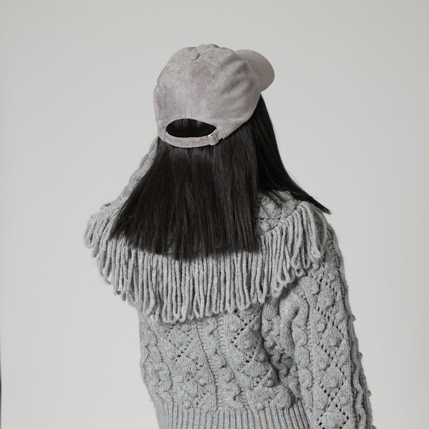 Unstructured Faux Suede Ball Cap
