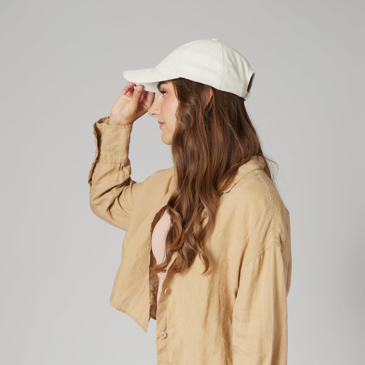Unstructured Faux Suede Ball Cap