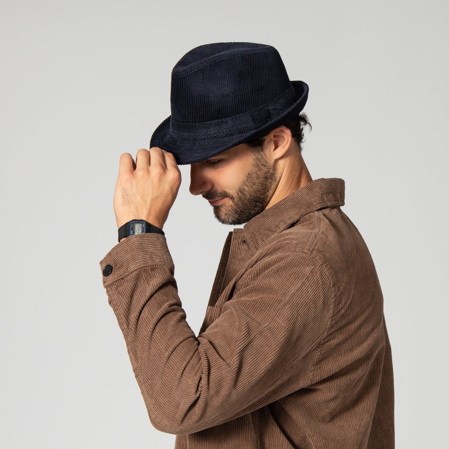 Men's Cut And Sew Corduroy Fedora