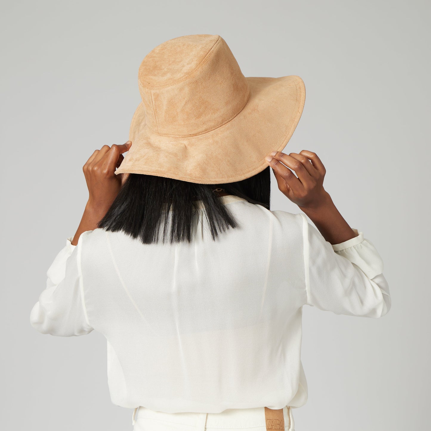 Pioneer - Cut & Sew Faux Suede Fedora
