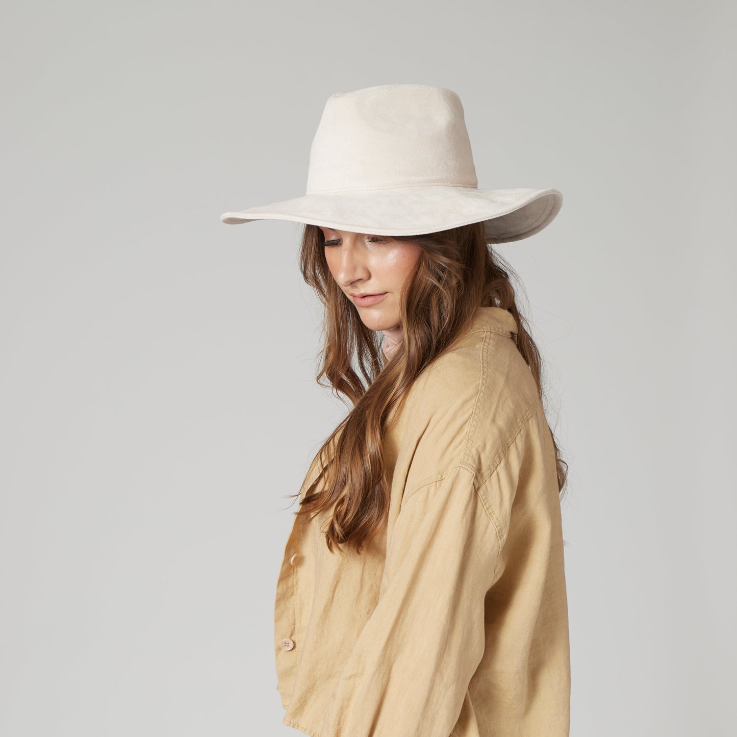 Pioneer - Cut & Sew Faux Suede Fedora