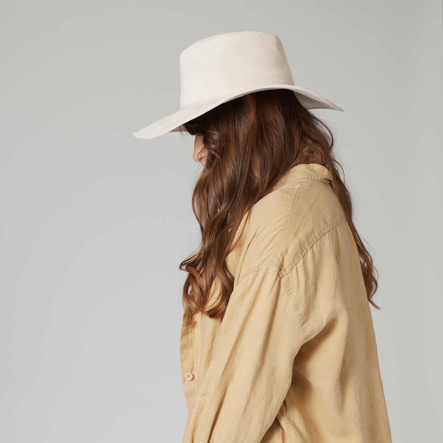 Pioneer - Cut & Sew Faux Suede Fedora