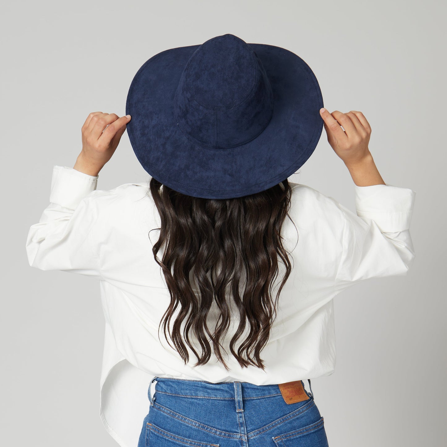 Pioneer - Cut & Sew Faux Suede Fedora