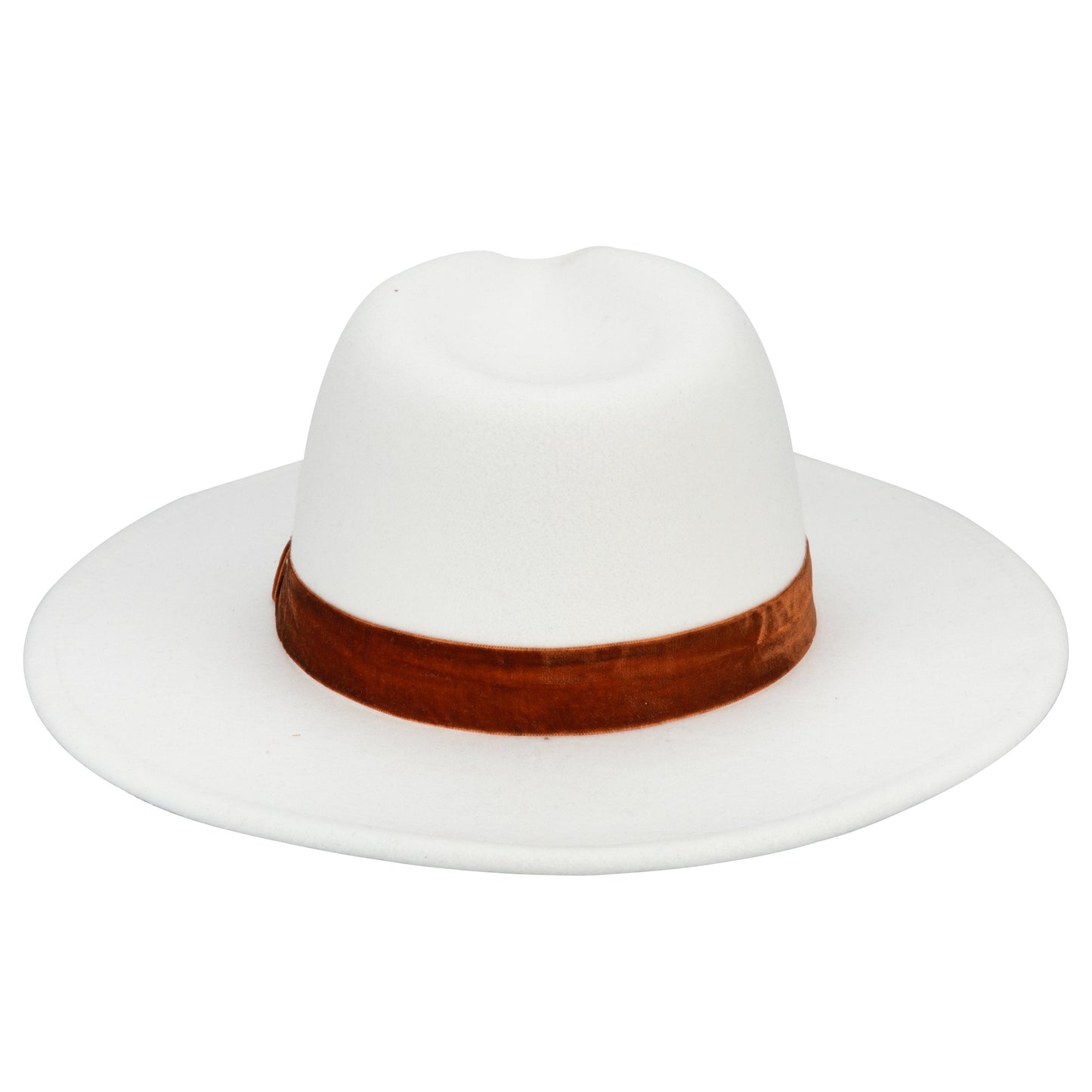 Women's Faux Felt Fedora W/ Velvet Band