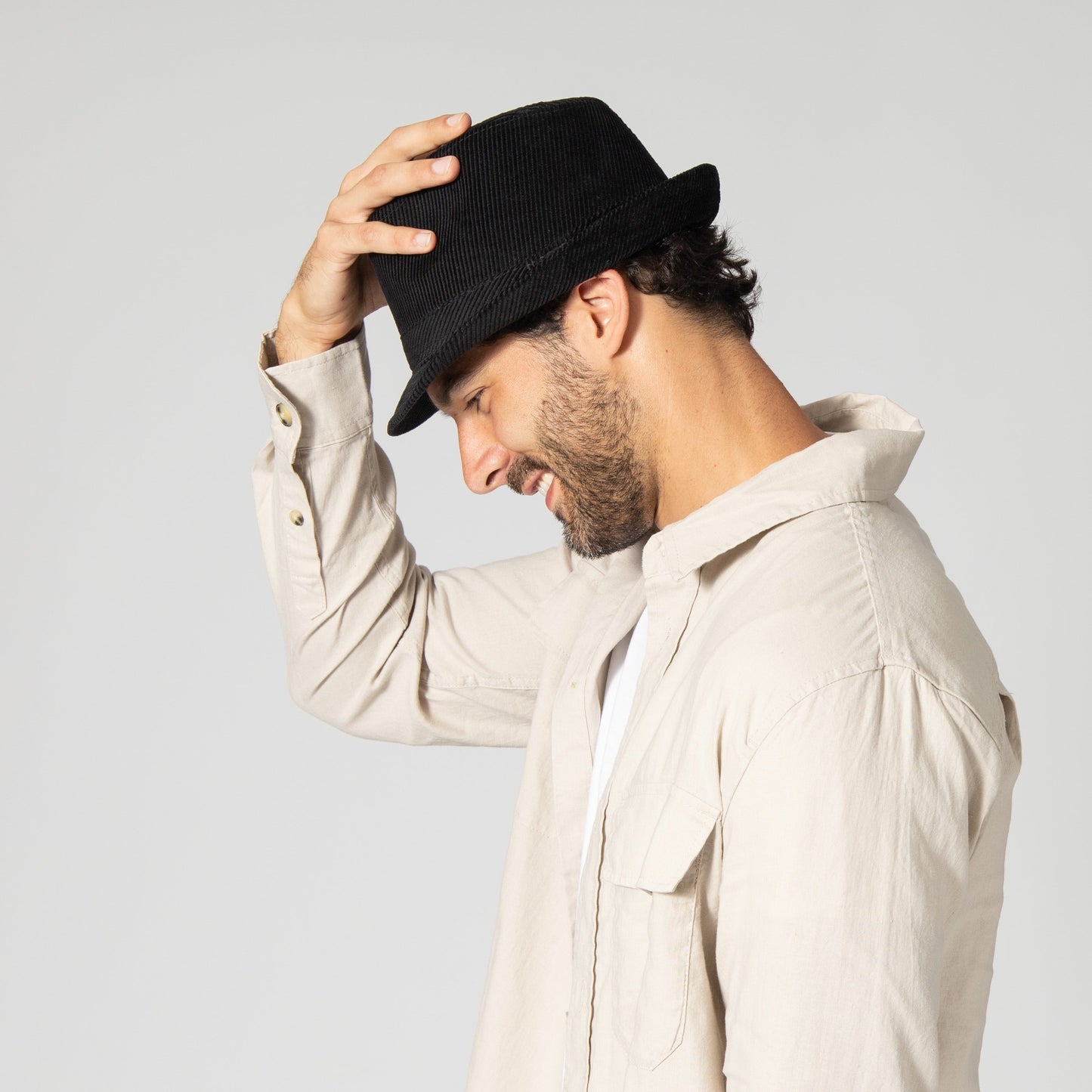 Men's Cut And Sew Corduroy Fedora