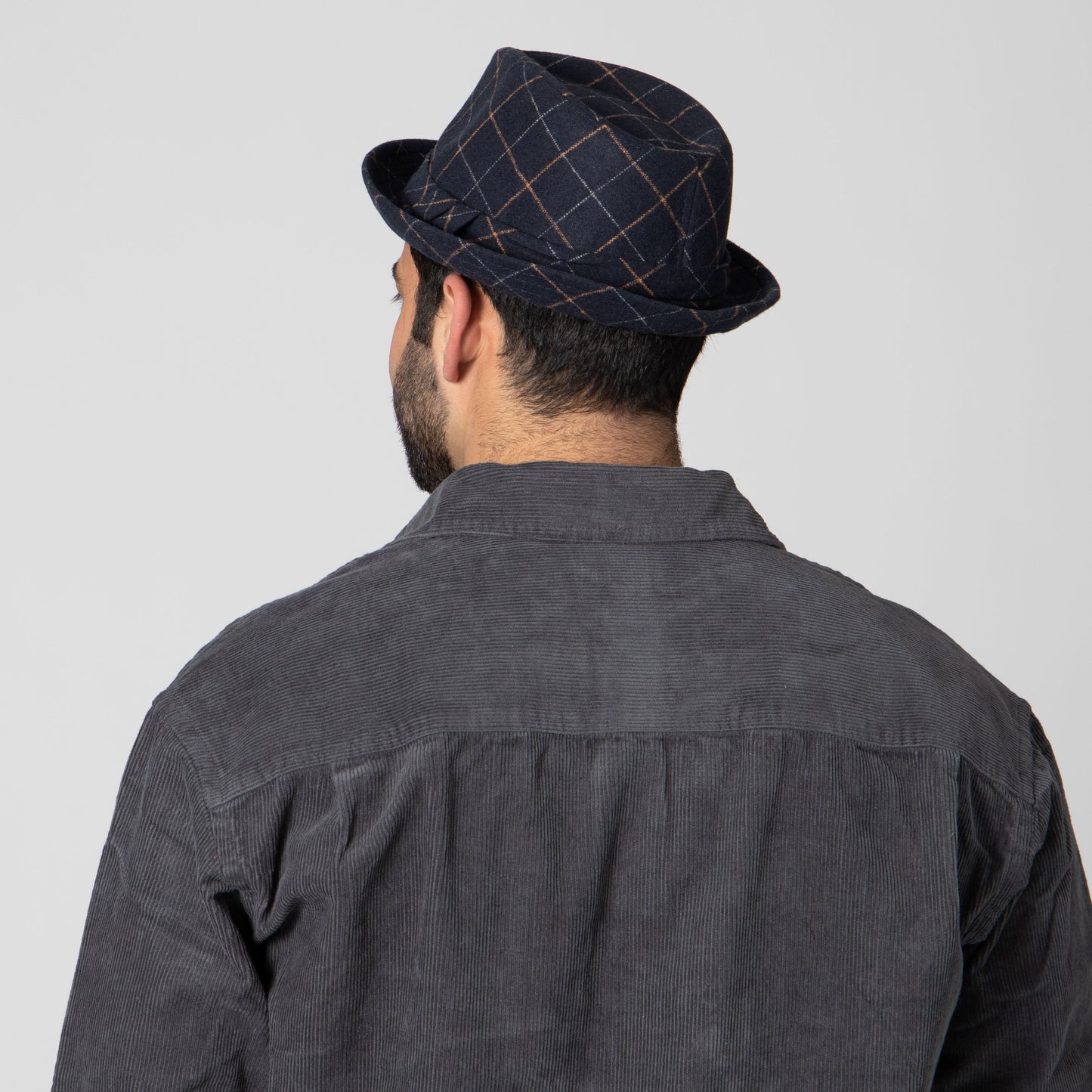 Men's Cut & Sew Pokpie with Double Fold Self Band&Knot