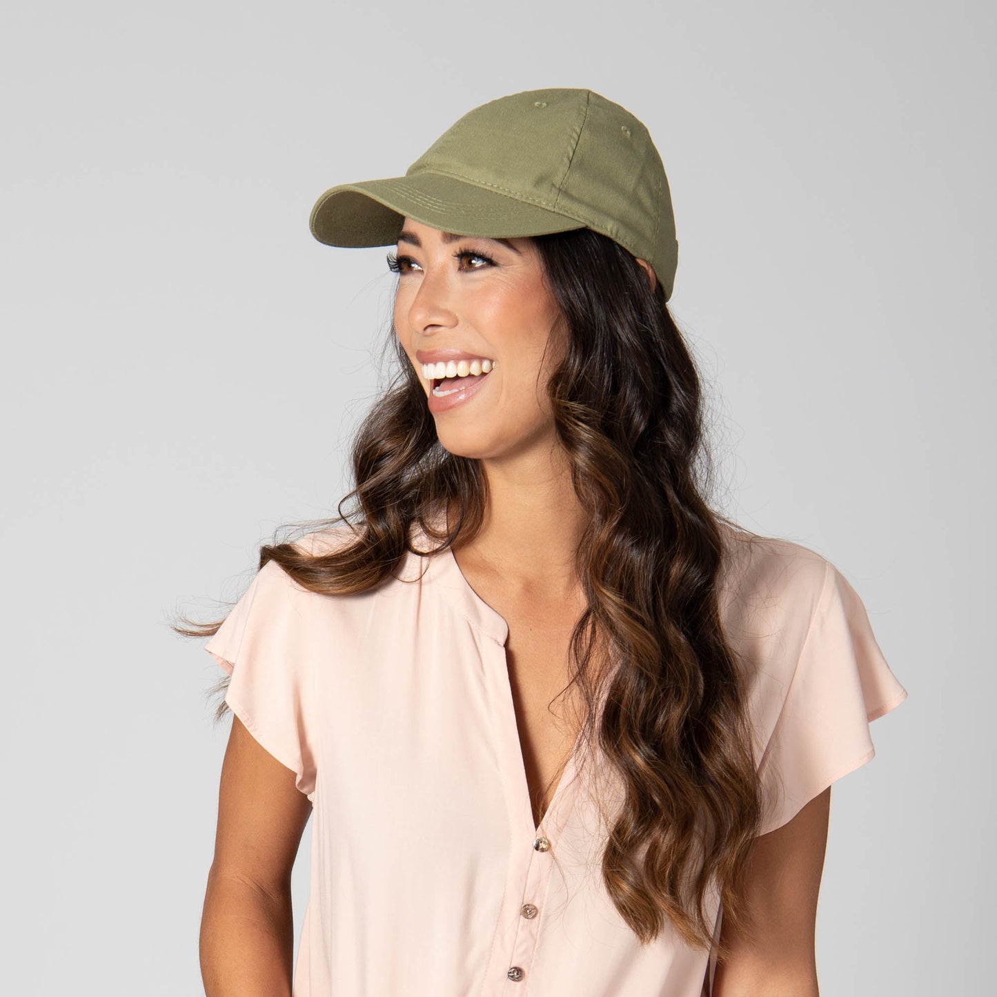 Partly Cloudy - Women's Cut and Sew Linen Ball Cap