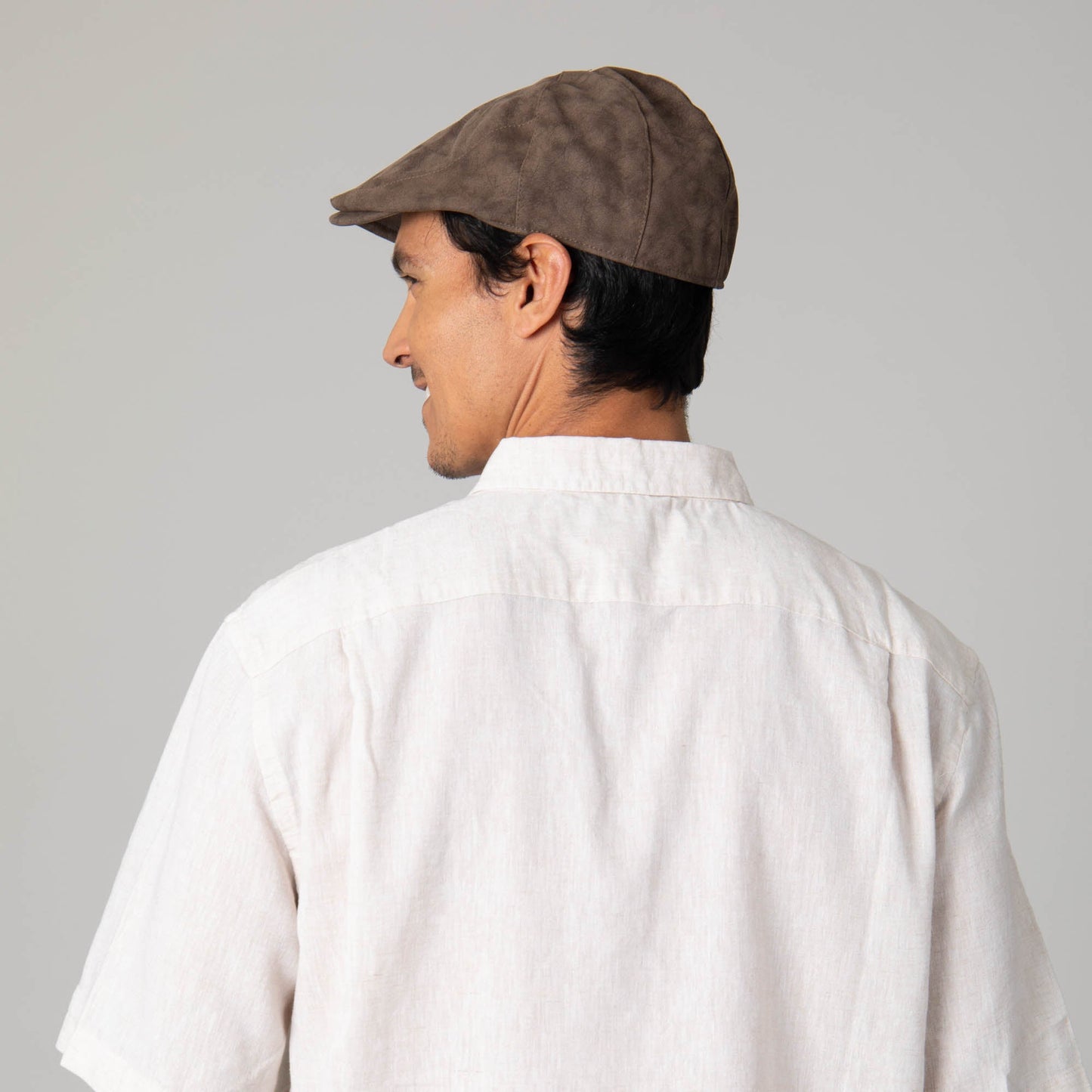 Faux Leather Multi Panel Driver Cap