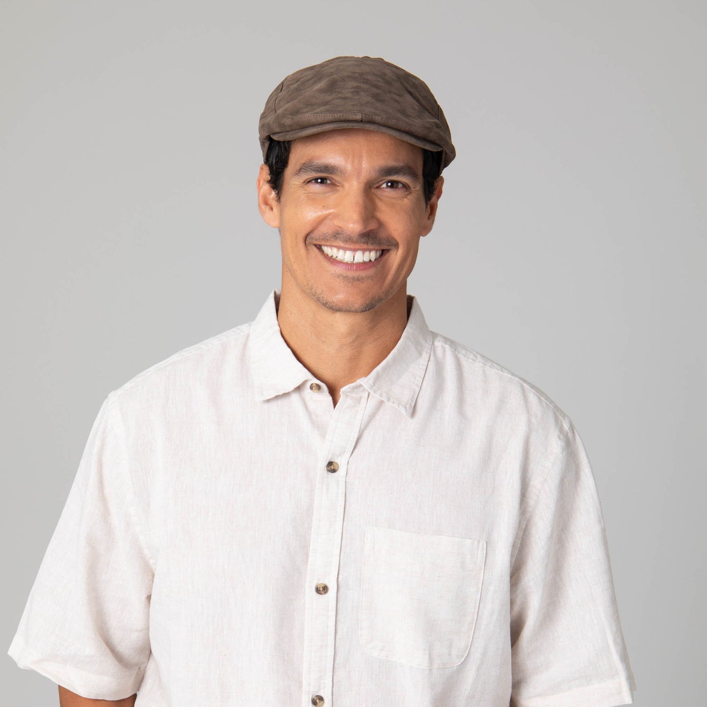 Faux Leather Multi Panel Driver Cap