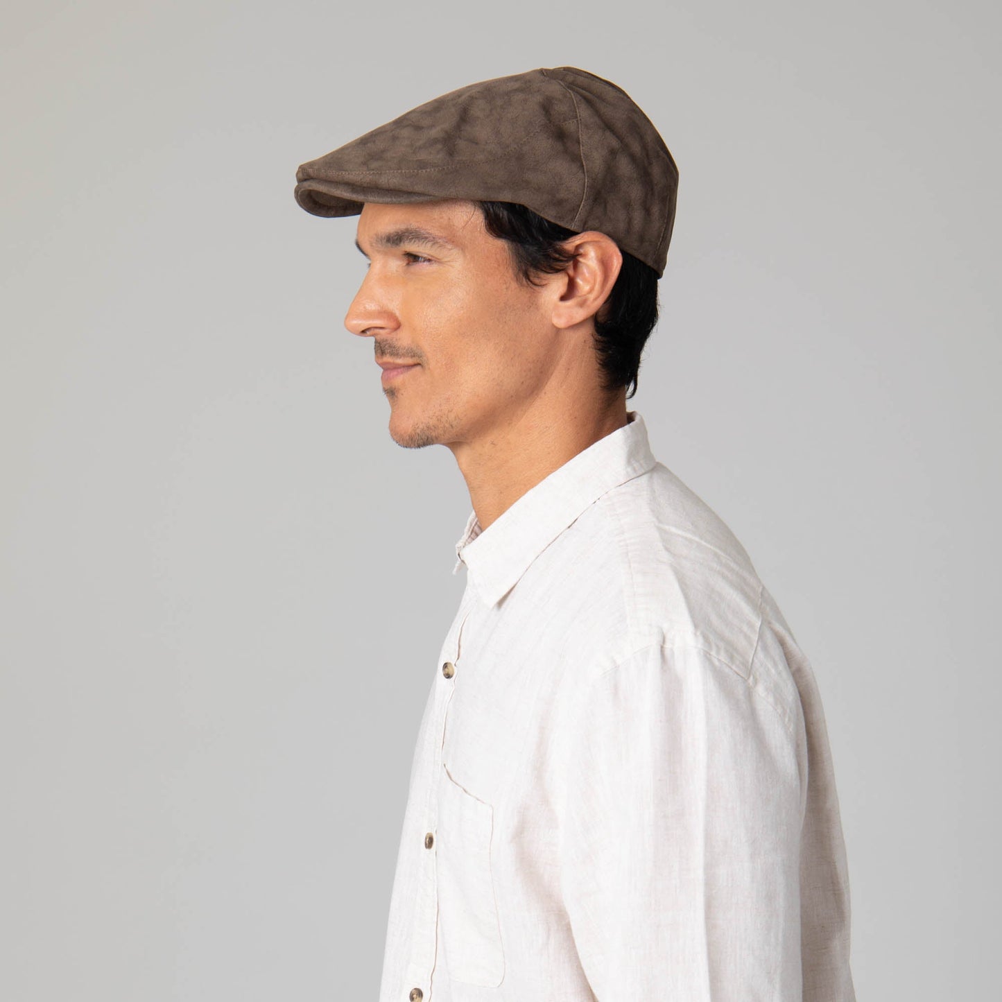 Faux Leather Multi Panel Driver Cap