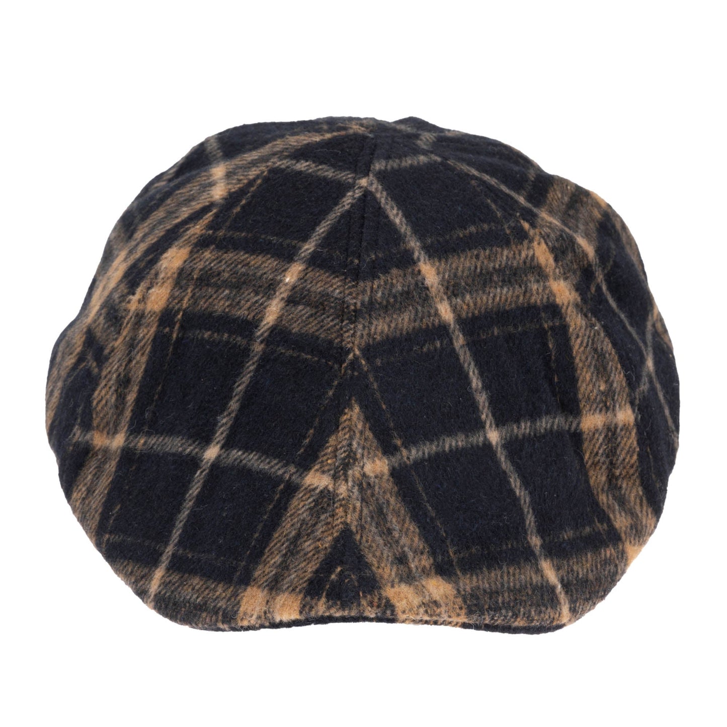 Faux Wool Plaid Driver Cap