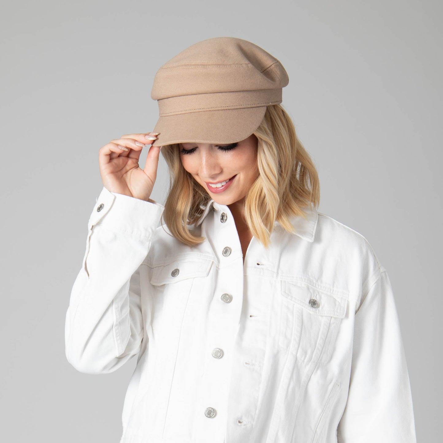 Solid Brushed Poly Twill Fisherman Cap
