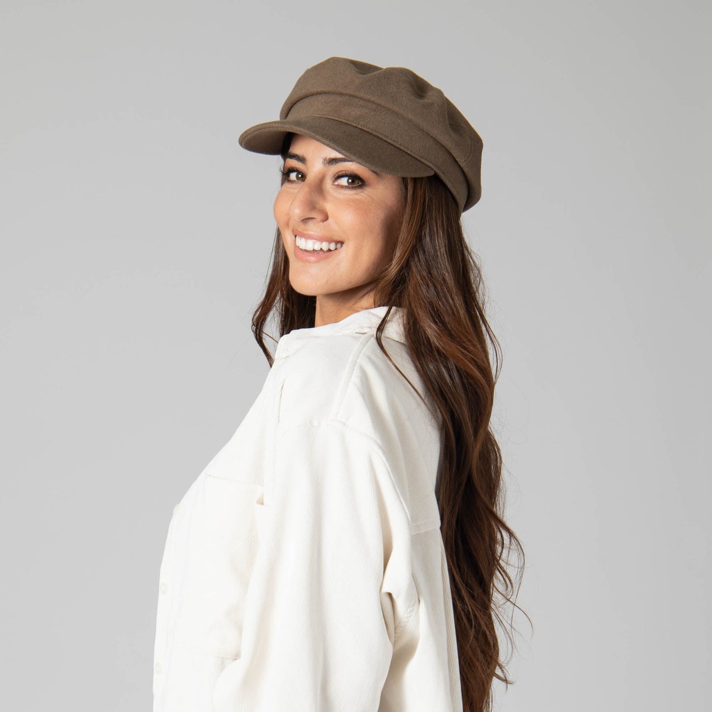 Solid Brushed Poly Twill Fisherman Cap