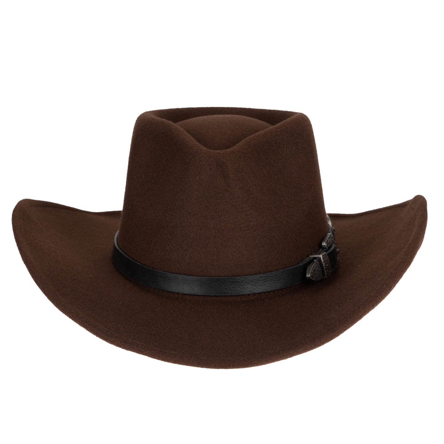 Faux Felt Pinch Crown Cowboy