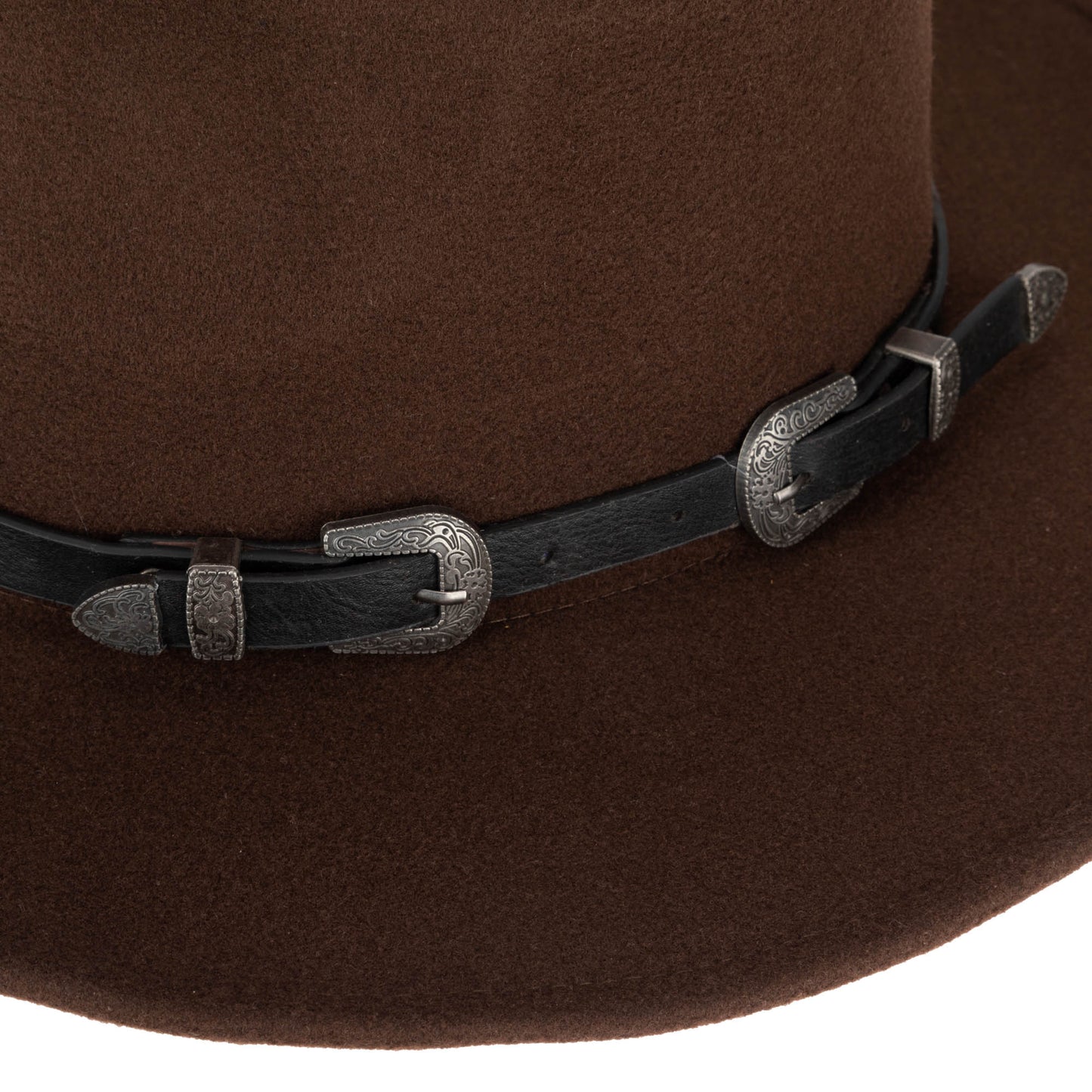 Faux Felt Pinch Crown Cowboy