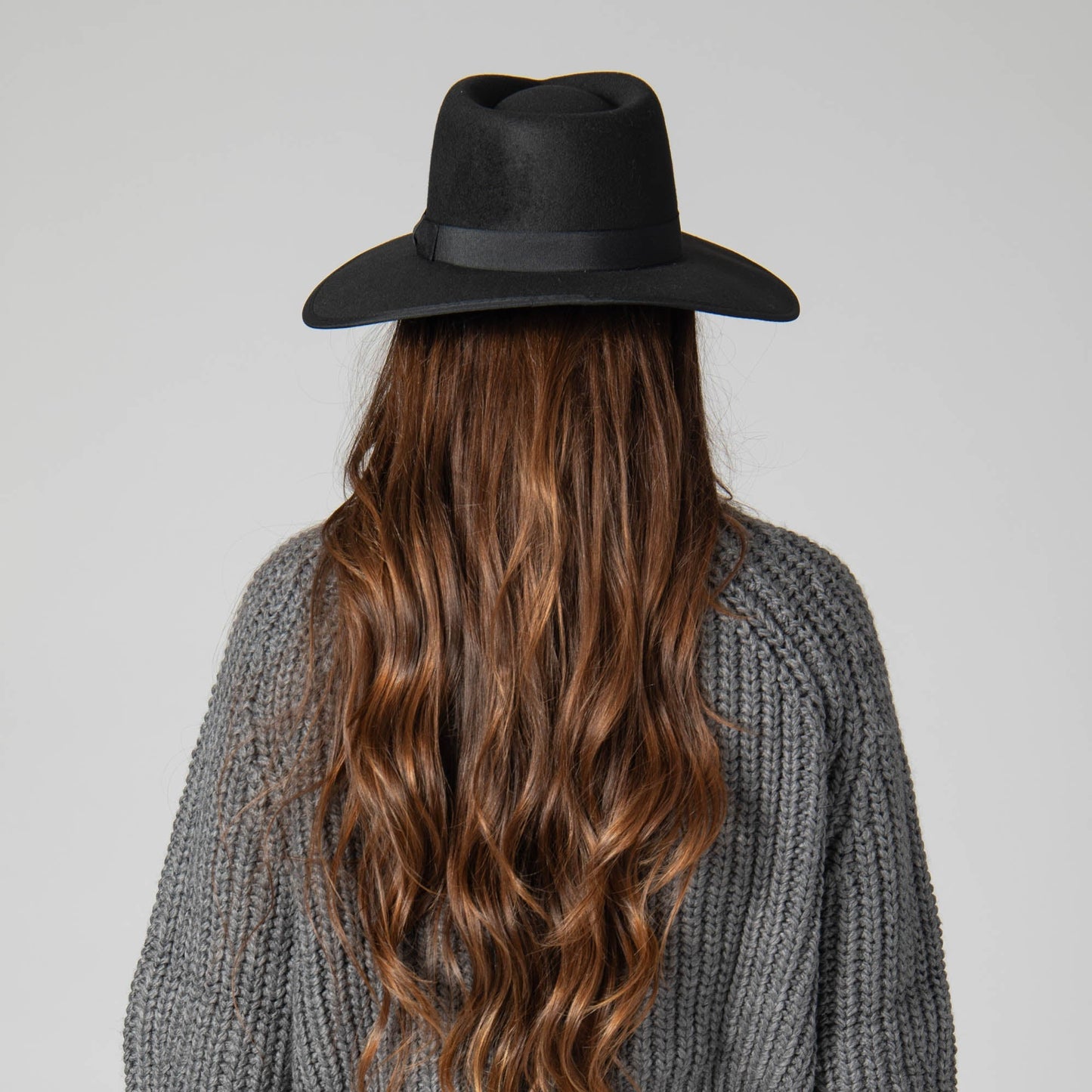 Classic Brim Fedora with Flat Grosgrain Bow and Band