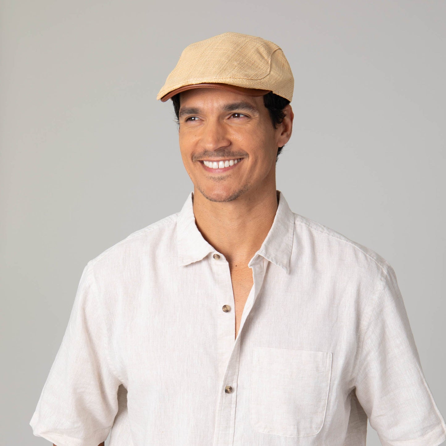 Mens Raffia Driver Hat