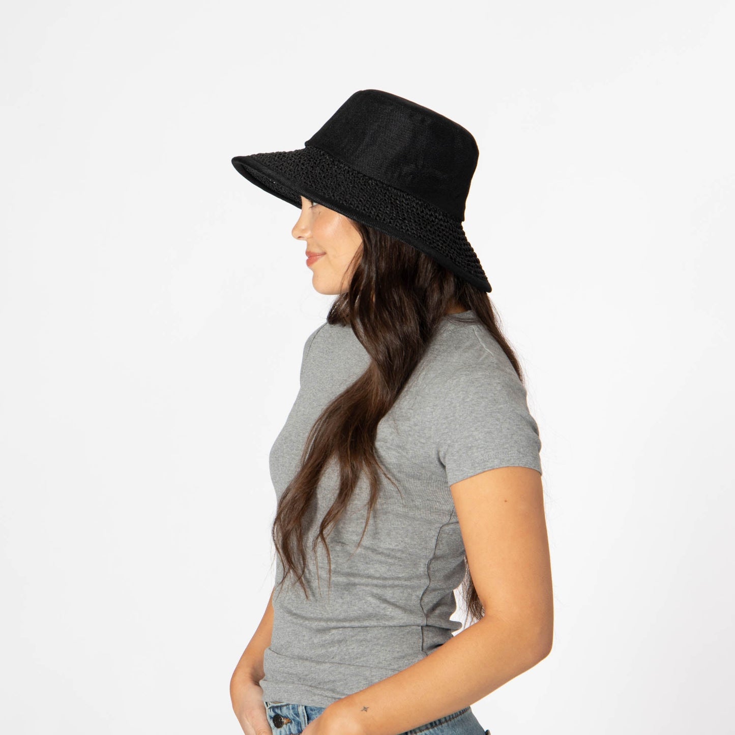 Women's Bucket Hat with Collapsible Crown