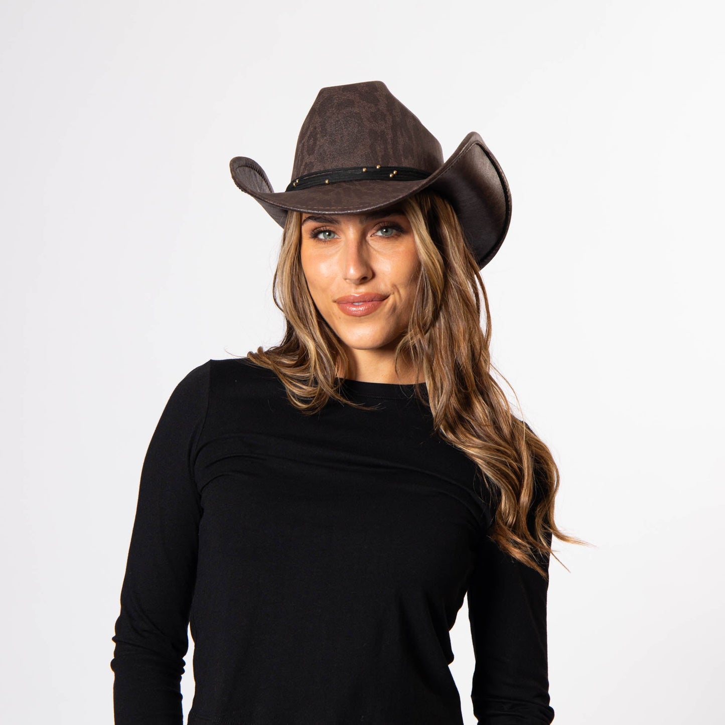 Leopard Printed Cattlemans's Crease Cowboy