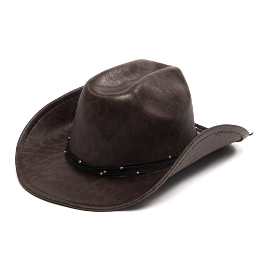 Leopard Printed Cattlemans's Crease Cowboy