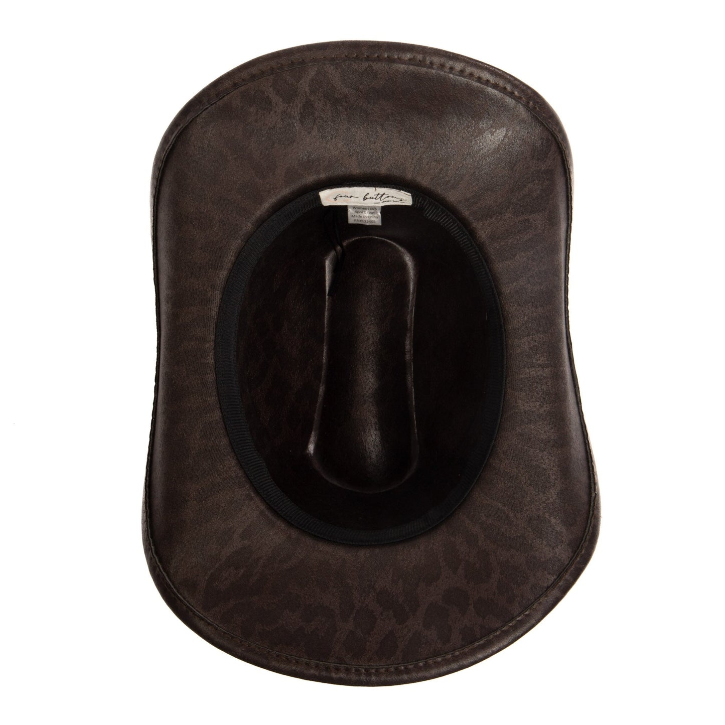 Leopard Printed Cattlemans's Crease Cowboy