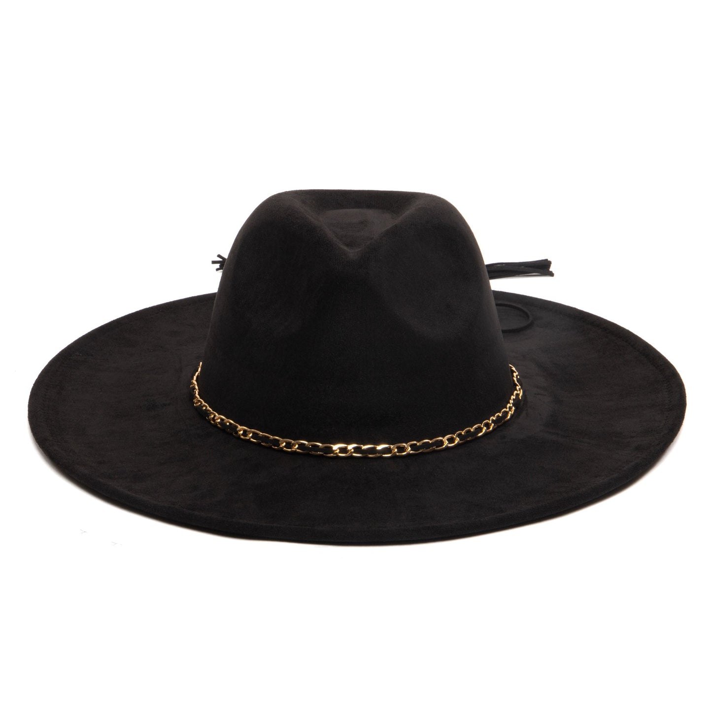 Women's Fedora with Leopard Printed Underbrim