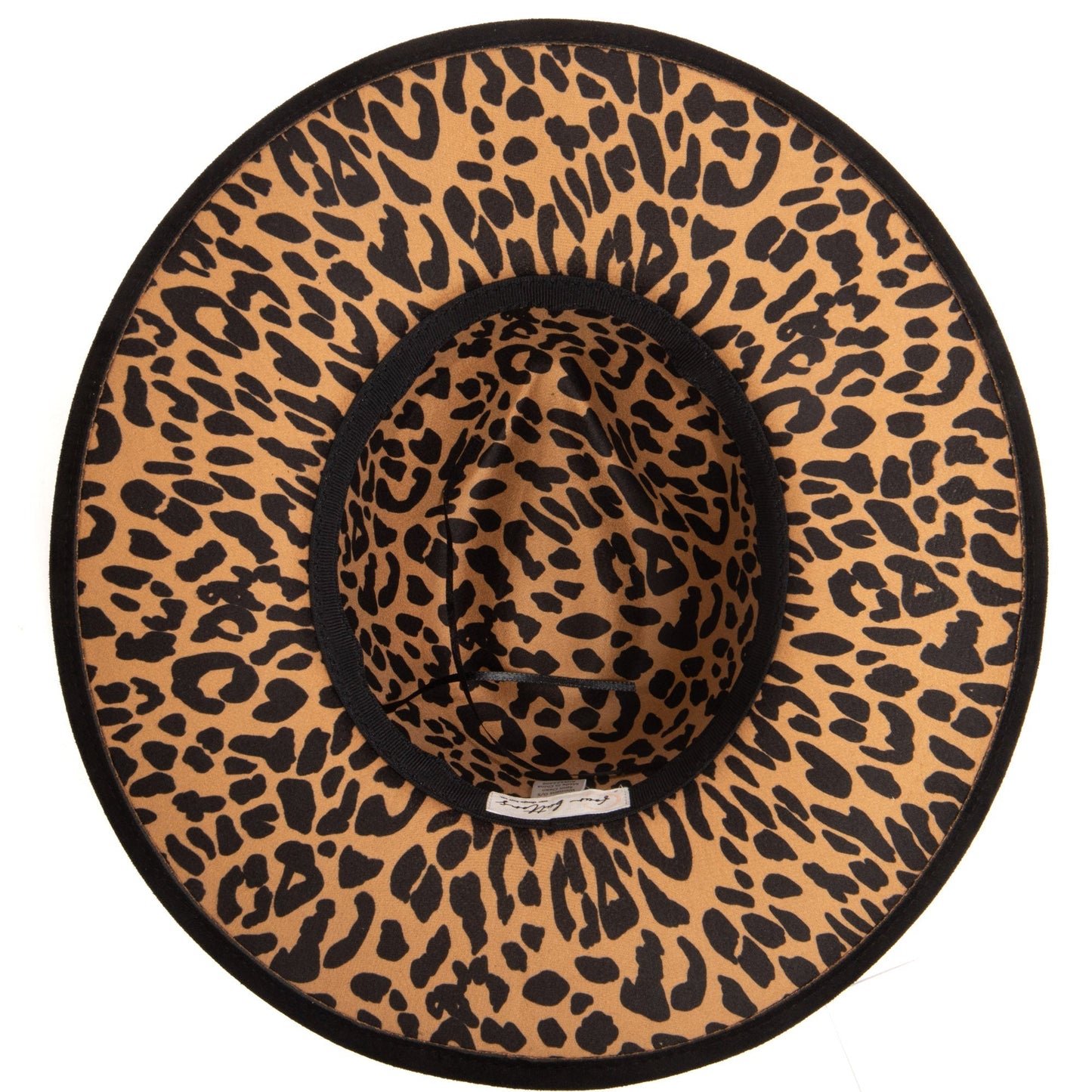 Women's Fedora with Leopard Printed Underbrim