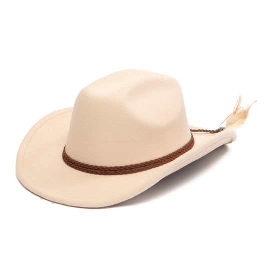 Cattleman's Crease Cowboy with Feathered Ends