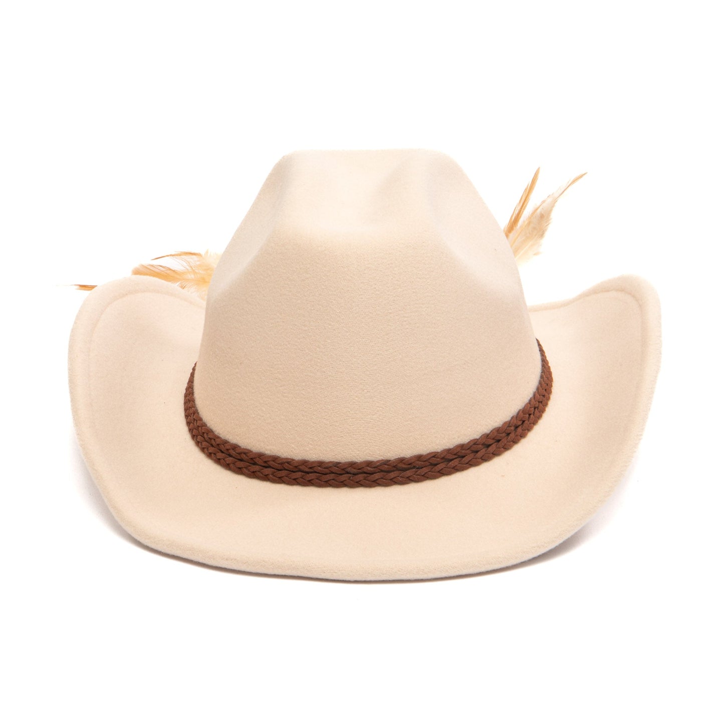 Cattleman's Crease Cowboy with Feathered Ends