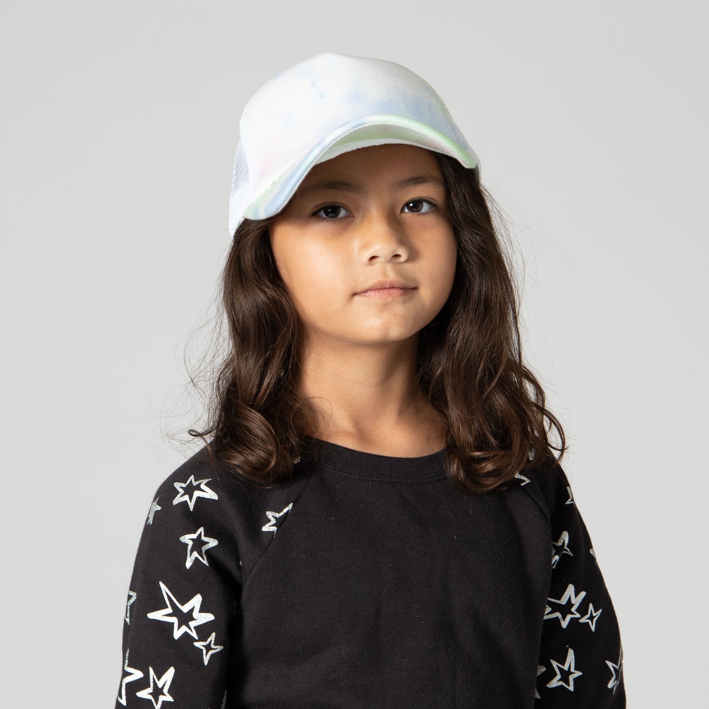 3-7 Year Tie-Dye Front and Brim Trucker Cap