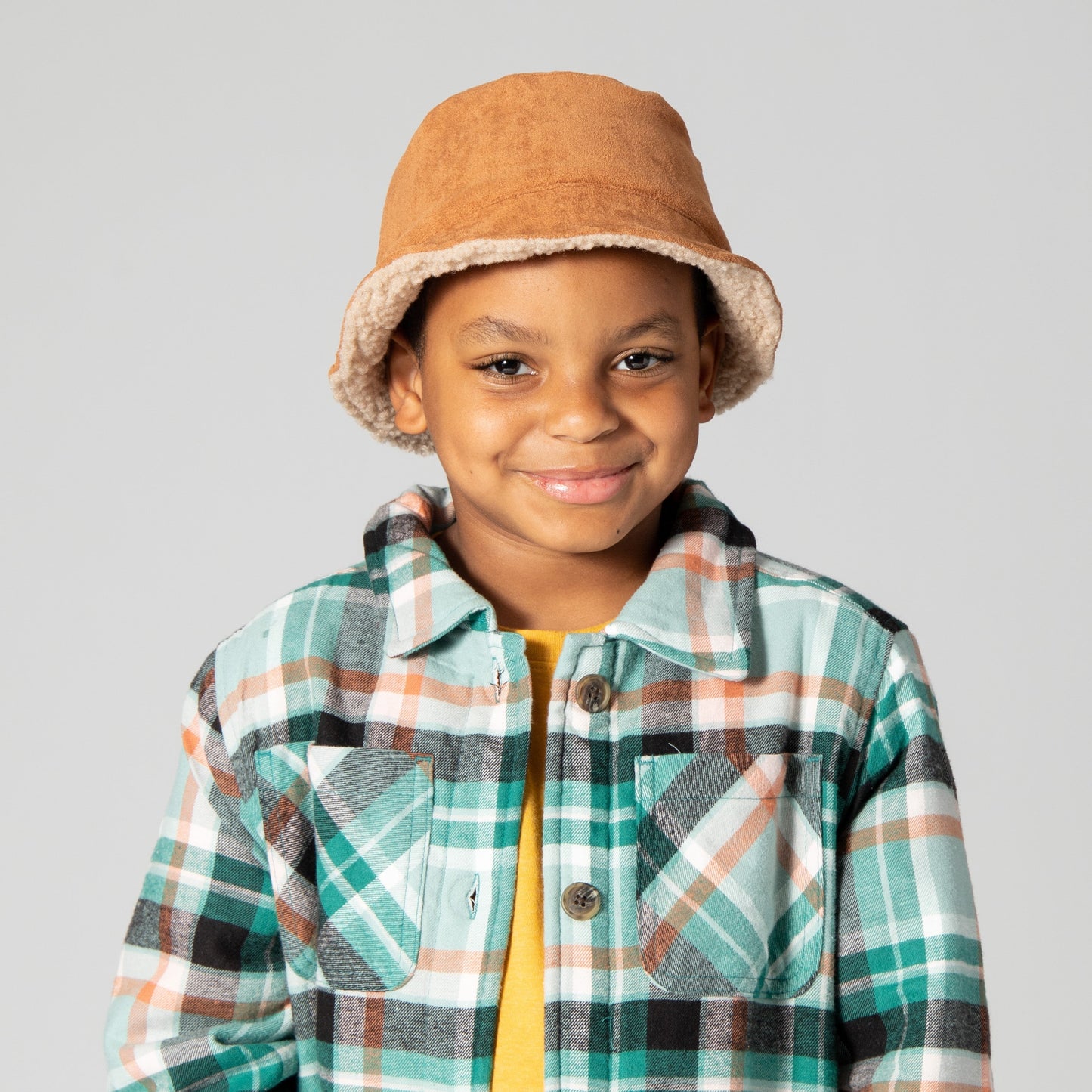Kid's Reversible Faux Suede Bucket
