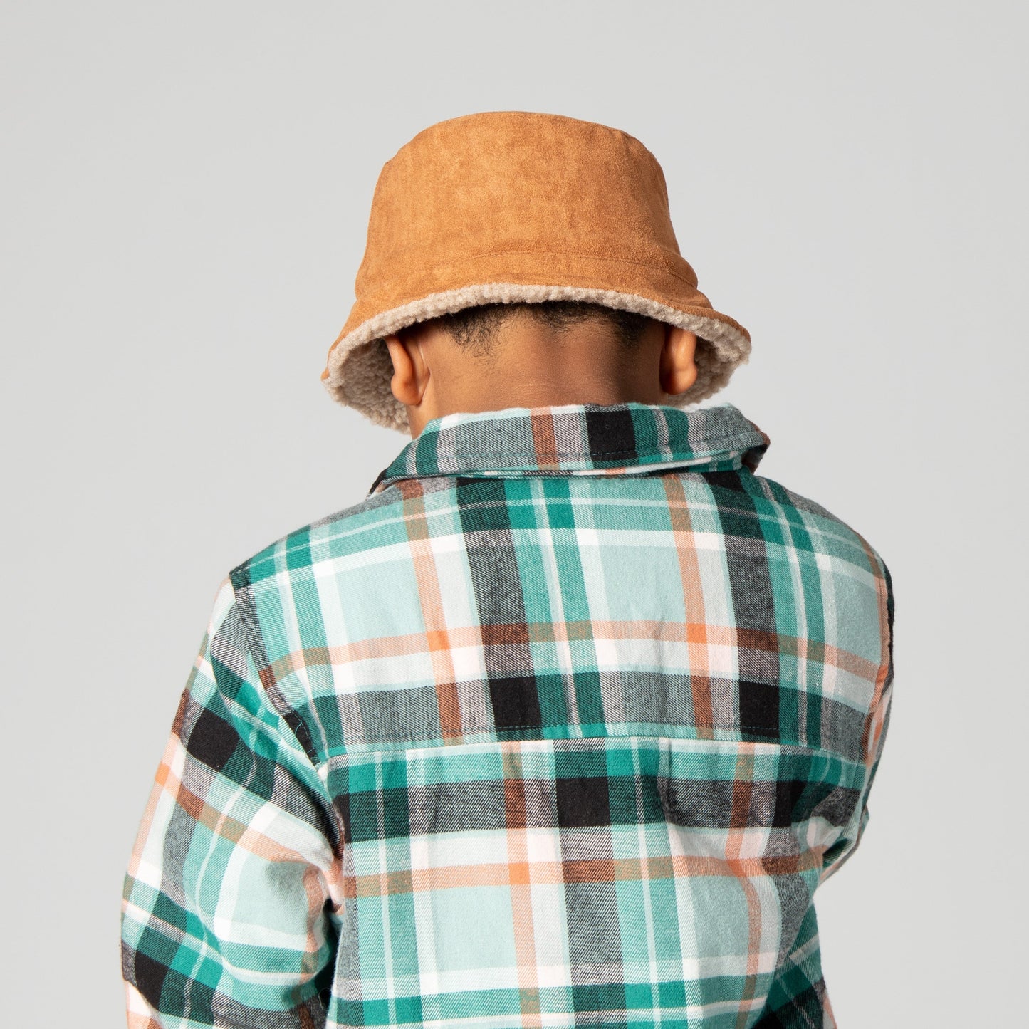 Kid's Reversible Faux Suede Bucket