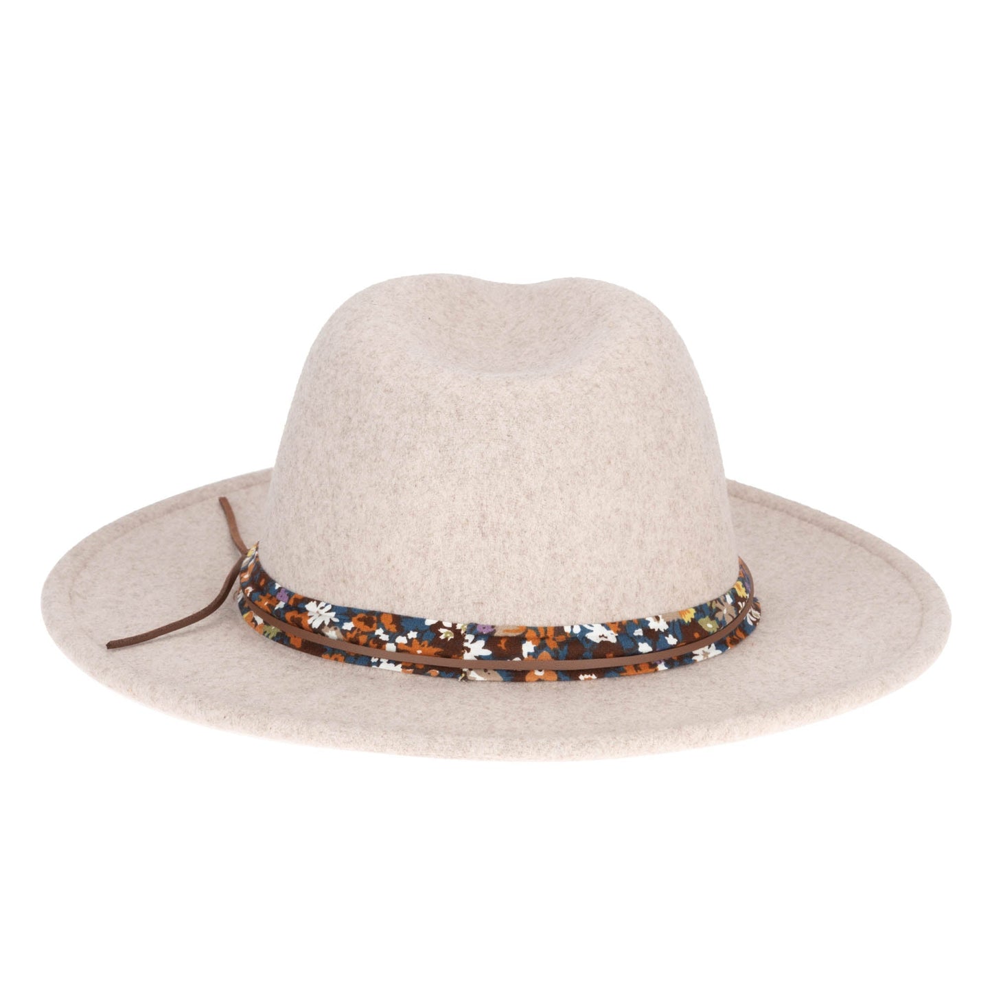 Fedora with Floral Cotton Band