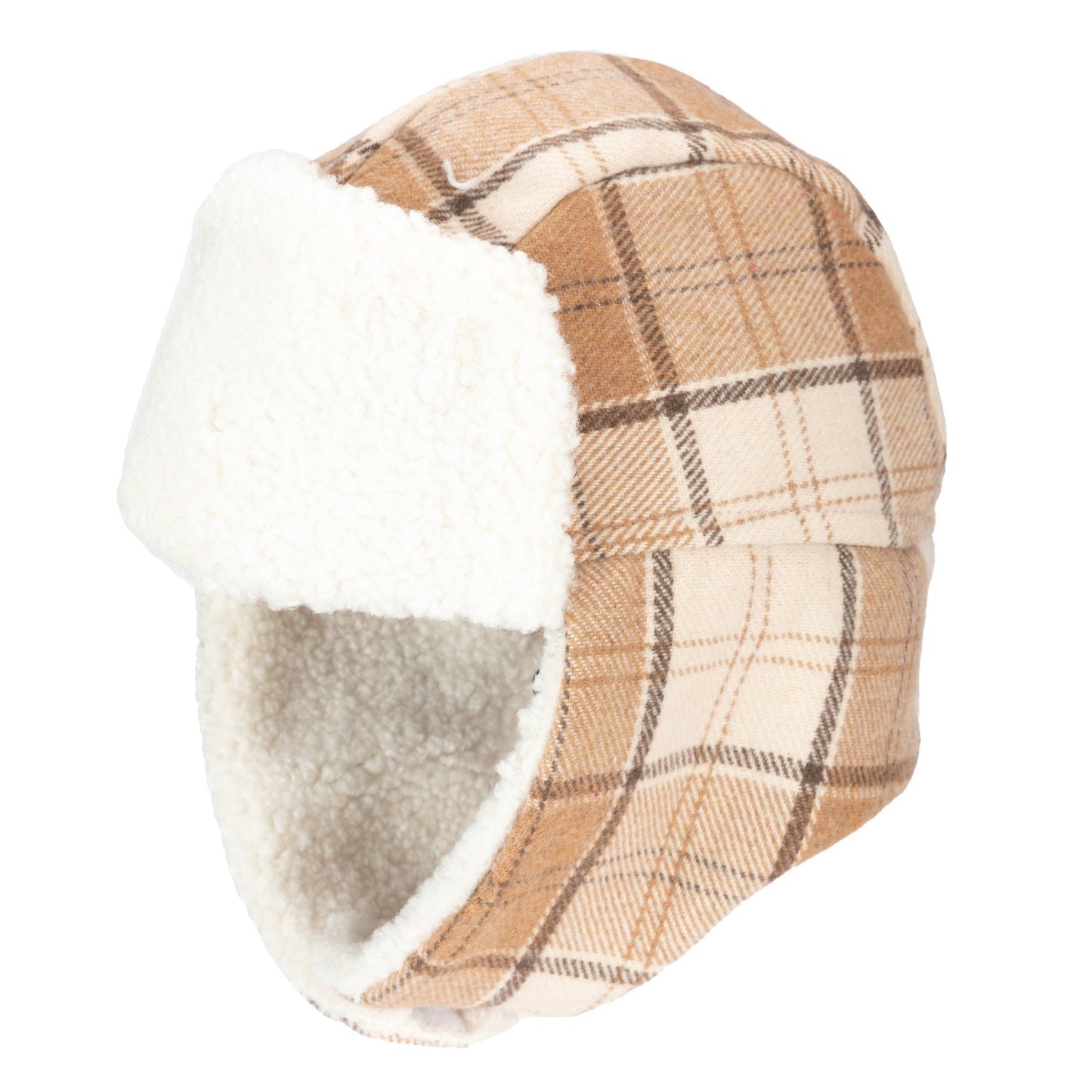 Kids Plaid Trapper with Sherpa Brim