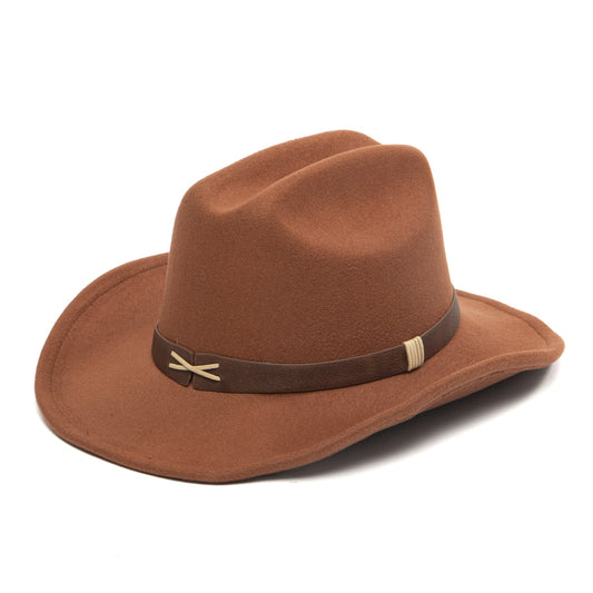 Nino - Kids Cattleman's Crease Cowboy with Contrast X Stitching