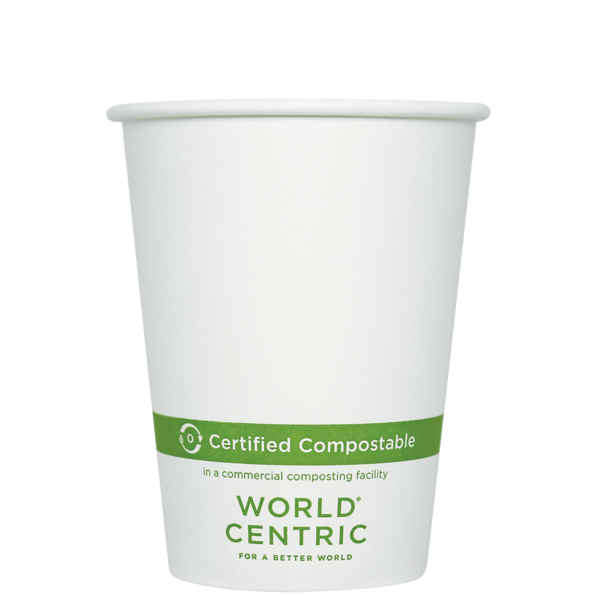 World Centric 12 oz FSC Paper Hot Cup - White (QTY 1000), SKU CU-PA-12