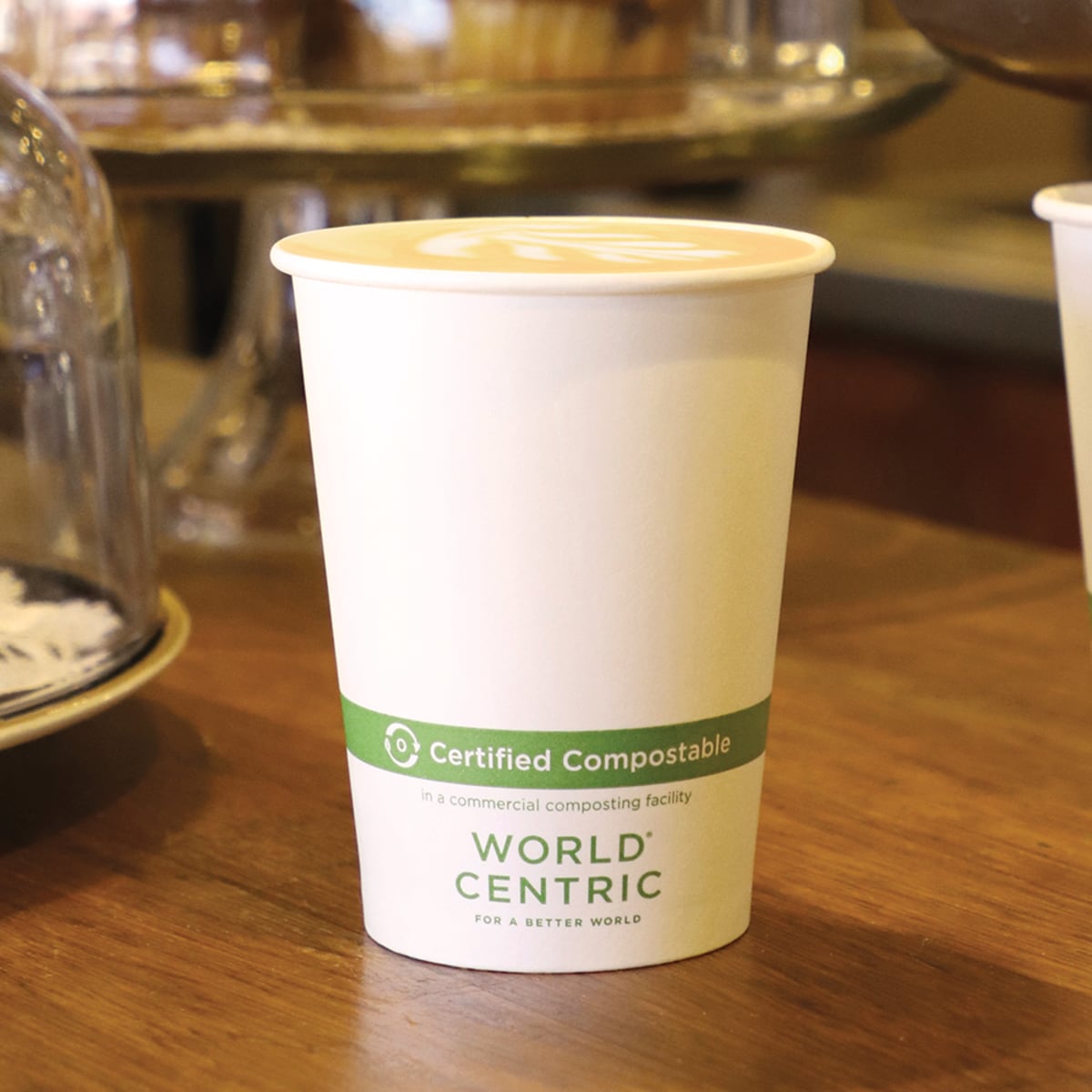 World Centric 12 oz FSC Paper Hot Cup - White (QTY 1000), SKU CU-PA-12