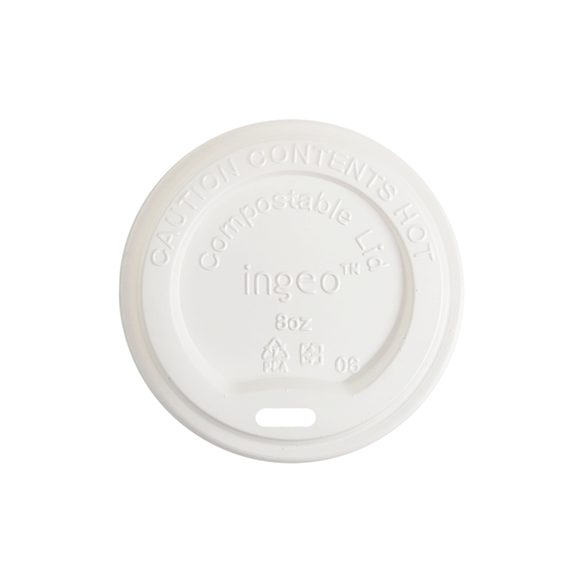 World Centric 8 oz CPLA Compostable Hot Cup Lid White (QTY 1000), SKU CUL-CS-8