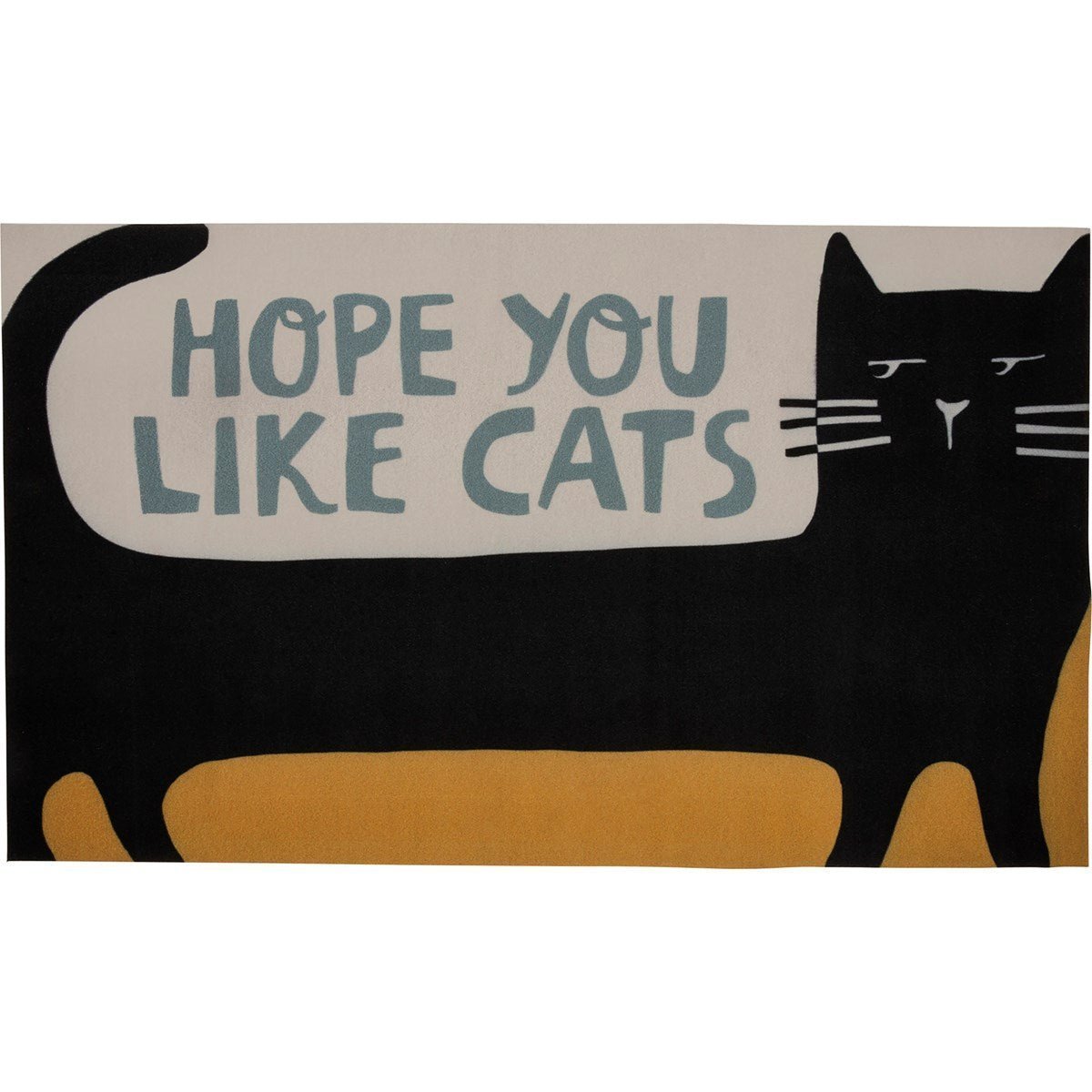 Cat Lover Doormat Entryway Indoor/Outdoor Rug | 34" x 20 | Slip-Resistant Backing