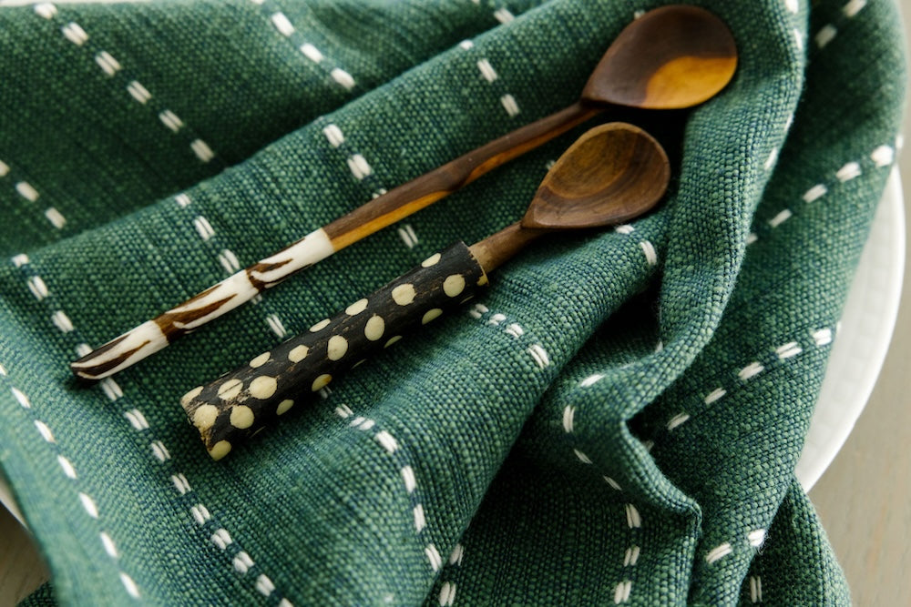 Rift Valley Handwoven Ethiopian Cotton Cocktail Napkins | Set of 2