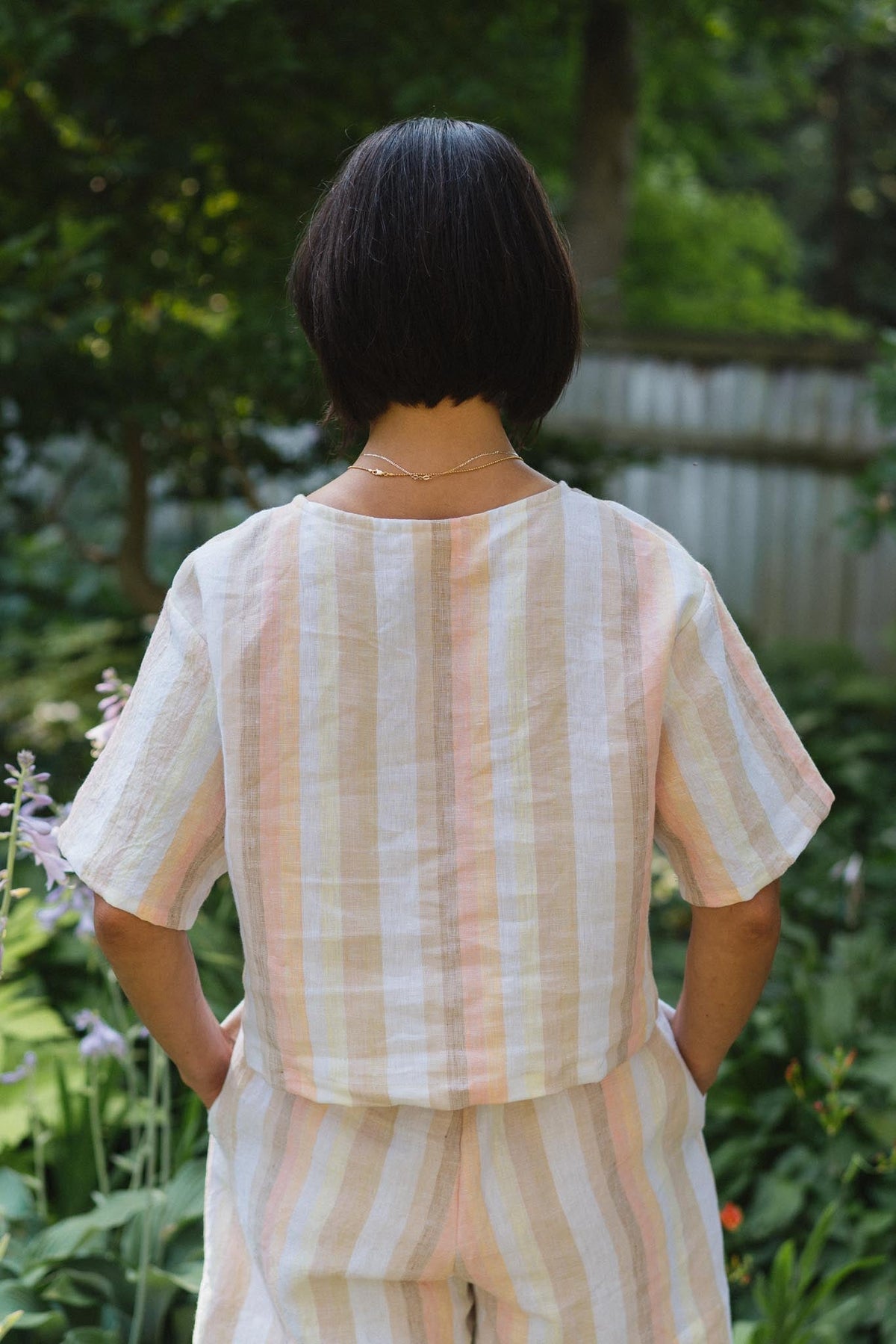 Chloe Tee (Updated) in Desert Stripe