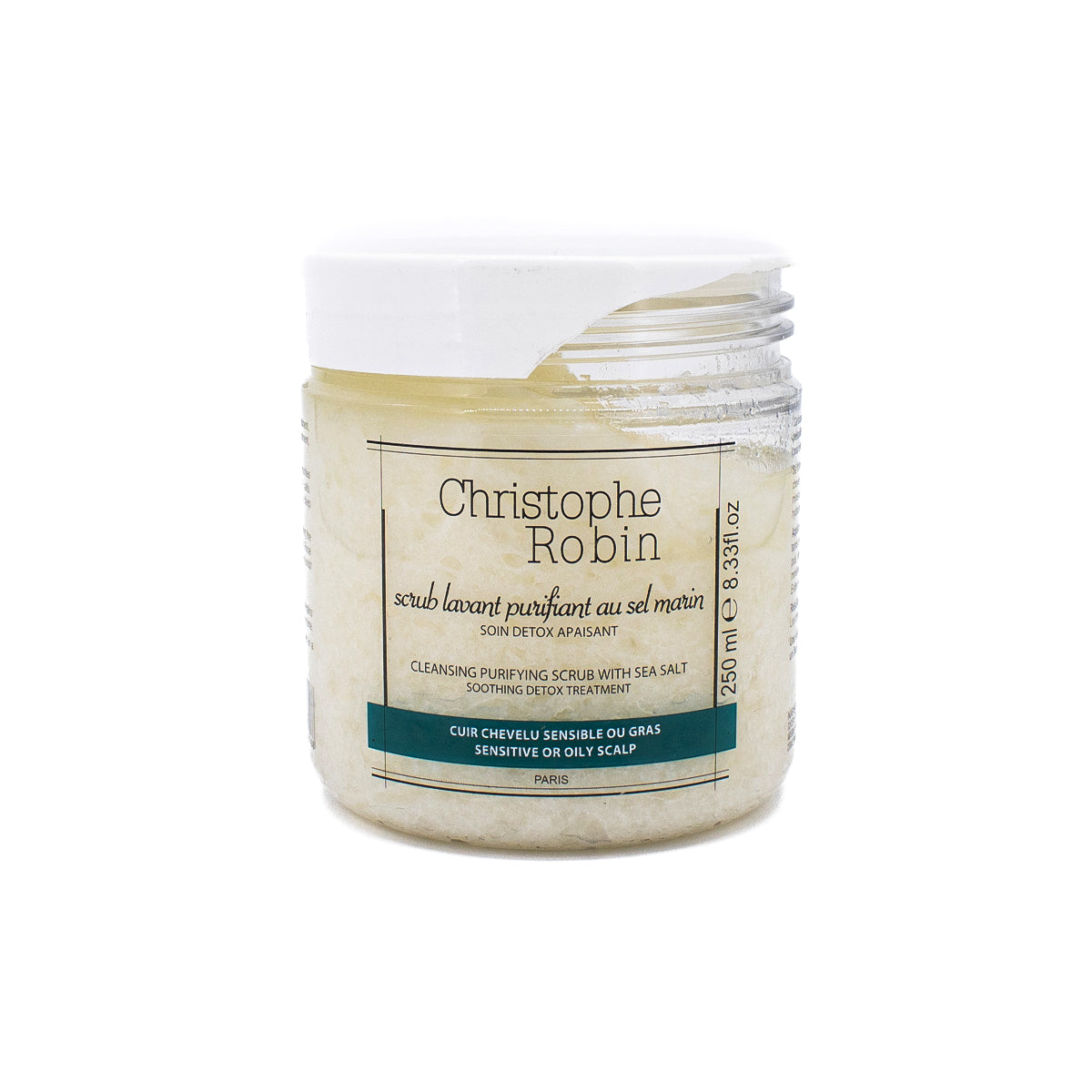 Christophe Robin Scalp Scrub w/ Sea Salt 8.33oz - Damaged Lid